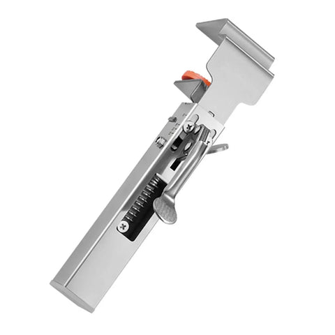 Adjustable Drawer Fixing Clamps Set Front Mount Stainless Steel Hold Down Clips For Cabinets And Desks Easy Install With Adjustable Width Solid Grip 2 Pieces For Secure Fit And Quick Release side view