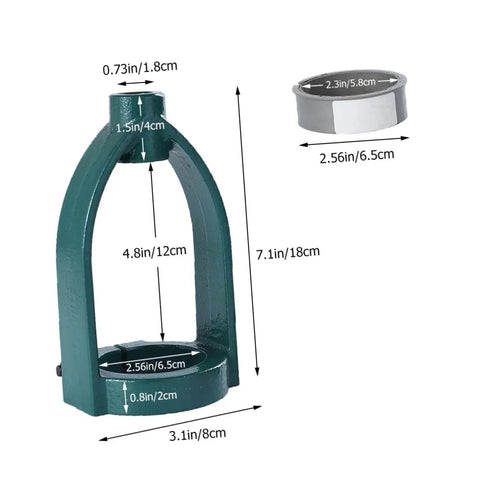 Iron Mortise Converter Runs Tight On Bench Drills Clips Right Onto Hollow Chisel Bits With Tenon Gauge Tool dimensions and details.