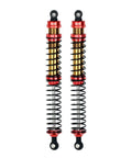 Two red aluminum Beefy One Tenth Scale RC Crawler Rear Shock Absorbers 146mm for Axial RBX10 Ryft AXI03005 AXI03009.