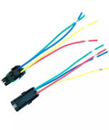 Kick Your Wiring Setup Up A Notch With This Slick 16 AWG Weather Pack 4 Pin Sealed Connector Kit Ready To Go With Pre Attached Six Inch Wires For Super Easy Install And Total Protection Against Rain Gunk And Corrosion In Tough Conditions. 4-pin sealed plastic connector with 16 AWG pre-attached wires