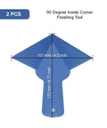 2 Pack 90 Degree Inside Corner Trowel For Drywall Mudding And Taping Plastic Slick Pro Grade Corner Finishing Tool with dimensions