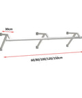 Industrial Pipe Wall Shelf Rustic Metal Display Rack for clothing and laundry, dimensions 60/80/100/120/150cm