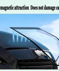 Tough As Nails Magnetic EV Charger Port Cover For Ford F-150 Lightning 2022 Through 2025 Waterproof Weather Resistant Electric Vehicle Charger Plug Protector Gloss Black showing strong magnetic attraction on vehicle.