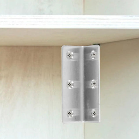8 Pack Stainless Steel L Shaped Corner Brackets For 90 Degree Furniture And Cabinet Support, Heavy Duty Triangular Braces For Quick Install