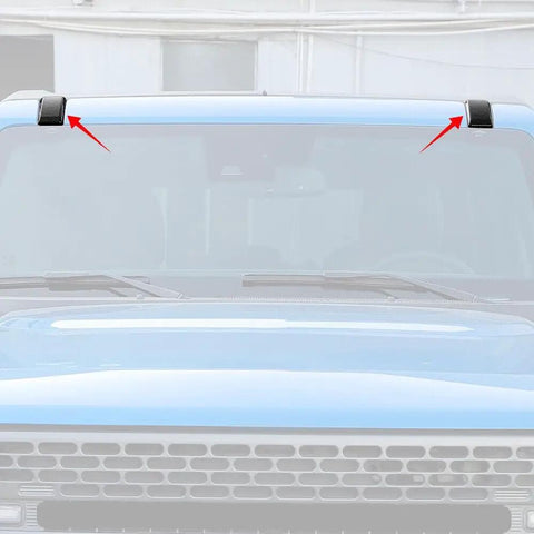 Premium Carbon Fiber Windshield Screw Covers For Ford Bronco 2021 To 2023 Left Right Pair on windshield corners