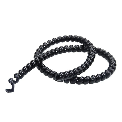 Hella Slick Spiral Cable Wrap Sleeve For E Bike And Home Office Wire Management Tube Organizer Kit With Versatile Heavy Duty Design Black in spiral form.