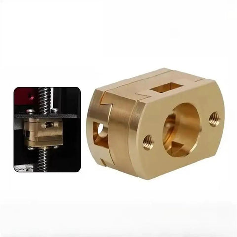 Sick Oldham Coupling Set for 3D Printers Fits Ender 3 CR10 Z Axis Smooth T8 Lead Screw Transfer 18mm Flex Shaft Parts With Less Vibration brass coupling on T8 lead screw