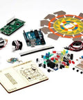 Top Shelf Electronics Learning Kit For Absolute Beginners With Straight Up Step By Step Guides Featuring Compatible Sensor Modules And Robot Tools To Fast Track Your Maker Projects includes Arduino board, wires, sensors, and components.