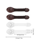 Baby Safety Locks For Cabinets And Drawers Adhesive Child Proofing Locks With Flexible Belt Connection Durable ABS And Nylon