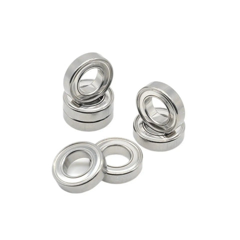 Amp Up Your Gear With Double Sealed Deep Groove Ball Bearings 10 Pack Size 6700ZZ 10X15X4mm Slim Thin Section 10 steel bearings stacked