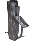 Free Dive Snorkel Gear Bag for Fins Up to 40 Inches with open compartment showing fins, heavy-duty material, and Velcro straps.