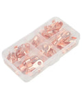 Awesome 70 Piece Ring Terminals Kit With OT10A To 50A Crimp Lugs For Heavy Duty Wire Connections And Welding Cables In Diverse Sizes For Pro And DIY Projects That Need Solid Conductivity And Easy Assembly, copper ring terminals in plastic organizer box