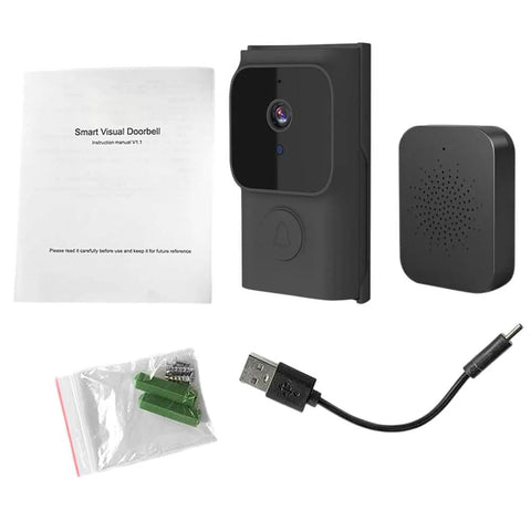 WiFi Smart Video Doorbell With 720P HD Camera And Built In Chime, Wireless Doorbell Cam With PIR Motion Alerts components