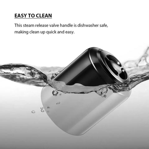 Steam Release Valve Handle for Pressure Cooker Replacement Compatible With Duo Nova shown in water for dishwasher safety