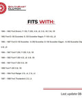 Compatibility list for Ford Clutch Conversion Kit Pre-Filled Master And Slave Cylinder for 1983-1992 E250 E350 Econoline Bronco.