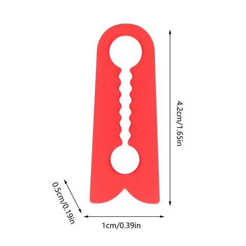 Set Of Four Silicone Auto Door Dampers Knock Out Heavy Slam Noise And Vibes With Grippy Hold For Trucks Suvs Vans And Rv Vehicles - Red silicone door damper pad measuring 4.2cm by 1cm.