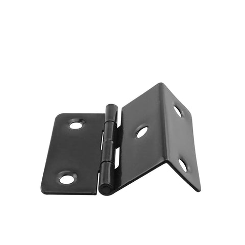 Built Tough Four Pack Black Five Hole Folding Shutter Hinges For Heavy Duty Cabinet Drawer And Furniture Projects Including Storage Box Hardware Featuring No Sweat Installation And Rust Proof Finish