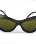 Kickass IR Infrared Laser Safety Glasses With OD4 Plus Protection For Fiber Laser Welding Engraving And Cutting Equipment, dark green lenses.