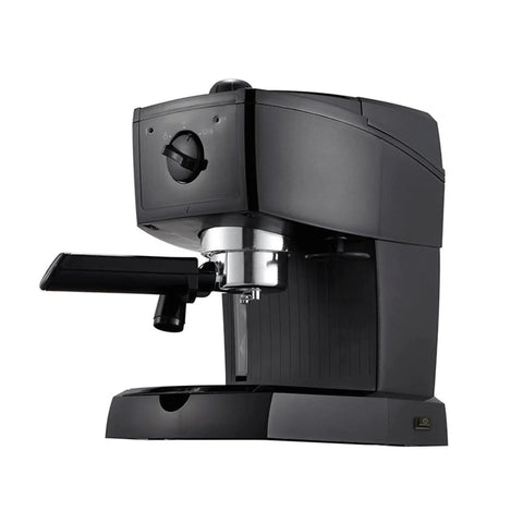 Black Semi Automatic Coffee Maker With Pump Espresso Machine for home use includes permanent reusable filter and easy clean.