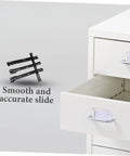 Heavy Duty Under Mount Drawer Slides For Dressers And Cabinets Made From Solid Cold Rolled Steel, showing smooth glide in a white drawer.