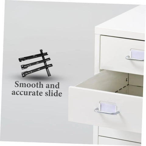 Heavy Duty Under Mount Drawer Slides For Dressers And Cabinets Made From Solid Cold Rolled Steel, showing smooth glide in a white drawer.