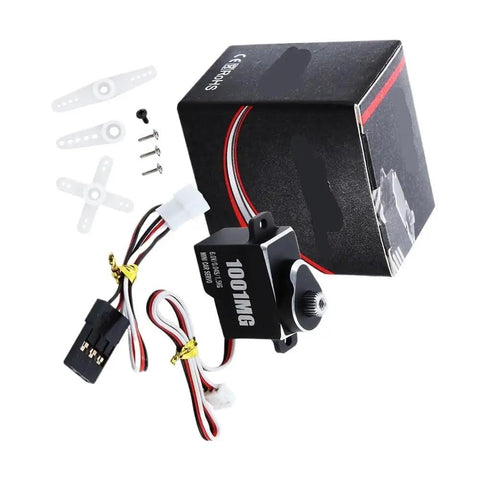 Rock Solid Digital Mini Servo Driven By Brushless Motor Tech With Hella Accurate 1.5 Kg Torque For Rc Cars Helicopters And Tracked Rides Straight Drop In Upgrade Kit with wires and accessories.