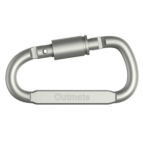 Premium Aluminum D Ring Locking Carabiners Pack of 6 Lightweight Durable for Hiking Camping Keychains Dog Leashes More Not for Climbing