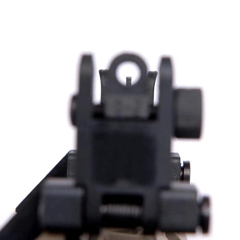 Ultralight Flip Up Sight, 45 Degree Offset Rapid Transition Front And Rear Backup Sights For Rifles, rear view detail