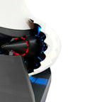 3D Printed Turbofan Engine Model Kit With Functional Nacelle Thrust Reverser on sturdy stand, close-up of blades and lighting