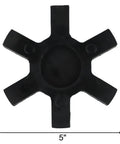 Rock Solid Urethane Insert For L-Jaw Coupling L225 Fits Lovejoy L-225 Flexible Element 5 Inch Black Industrial Drive, top view