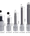 Solid 17 Piece Brake Caliper Socket Set Made From Heavy Chrome Vanadium Steel With Hex Adapters For 1/2 And 3/8 Inch Ratchets Plus Tough Storage Case To Keep Your Garage Tools Nice And Organized. hex adapter sizes 10mm, 9mm, 7mm, 7mm, 11mm