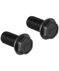 Built Like A Tank M8 X 16mm Hex Flange Bolts Left Hand Thread High Grade Carbon Steel With Matte Black Finish Two Piece Pack heavy duty bolts.