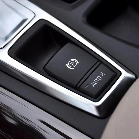 Electric Parking Brake Actuator Switch For BMW X5 E70 Autos 2006 To 2013 showing dashboard control panel button design.