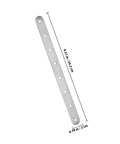 Two Pack Stainless Steel Corner Brackets For Tables And Chairs With Quick No Fuss Installation Silver Flat Angle Brace Plates For Sturdy Furniture Reinforcement That Keeps Your Setup Solid showing 9.51 in length and 0.79 in width.