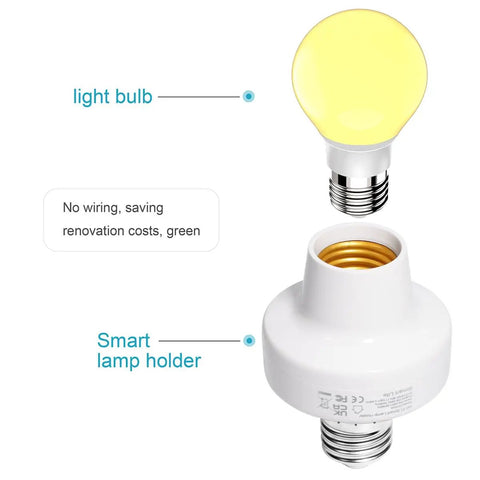 WiFi Light Socket E27 E26 Two Pack With Voice And App Control Plug And Play Works With Alexa And Google Home White Finish