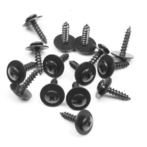 Hardcore 40 Pack M4.8 X 17.8 Mm Phillips Truss Head Self Tapping Screws Black Coated Steel Fasteners displayed on white background.