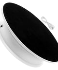 Auto Electric Rotating Jewelry Display Stand Turntable With Adjustable Speed For Watches Cosmetics Collectibles And Digital Products Showcase Base, black velvet top.