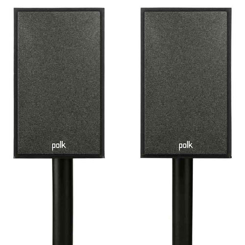 Front view of XT15 Monitor Bookshelf and Surround Sound Speakers Pair with Hi Res Audio Certified, Midnight Black.