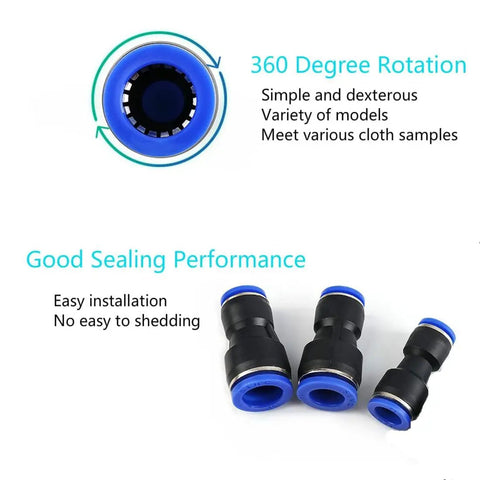 Reducer Push To Connect Fitting For Pneumatic Tubing One Quarter Inch To Five Thirty Second Inch Tube OD, sealing performance highlighted