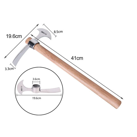 Sturdy Double Headed Garden Pick Axe With Stainless Steel Blades And Wood Handle For A Comfortable Grip Beefy Heavy Duty Mattock