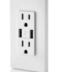 Smart USB Charger Tamper Resistant Duplex Receptacle 15 Amp Upgrade Your Home Office Setup With No Fuss Two High Powered USB Ports