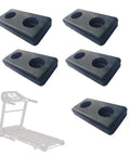 Heavy Duty Rubber Shock Absorbing Pads for Fitness Equipment Anti Slip Feet Bumpers 70x35mm, shown with treadmill