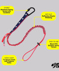 USA Flag Safety Lanyard Tether 3 Foot Heavy Duty Scaffold Strap Drop Proof Stop The Drops 8 Kg Max Load For Construction Sites 36 Inches