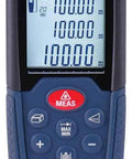 Dead On Laser Distance Meter Measures Up To 328 Feet For Quick Floor Plans Crafted For One Handed Use Calculates Area Volume Lengths In Inches Or Meters Absolute Knockout Tool For Any Job Site Zero Stress Setup, showing digital display and buttons.