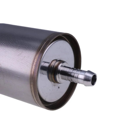 Close-up of Inline Magnetic Transmission Power Steering Filter 3 Eighths Inch Hoses Universal Fit for Light Trucks and Cars