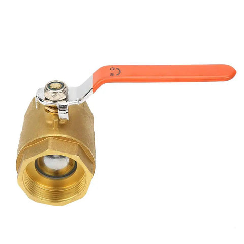 Heavy Duty Brass Ball Valve One Half Inch Female Thread smooth operating fixture for water and gas lines.