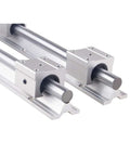Premium High Precision Linear Guide Rail Kit with 2pcs SBR16 Rails And 4 Smooth Bearings For Super Fast Sliding Motion Plus Easy Setup And No Maintenance Needed Like A Pro DIY Maker, aluminum rails with bearing blocks