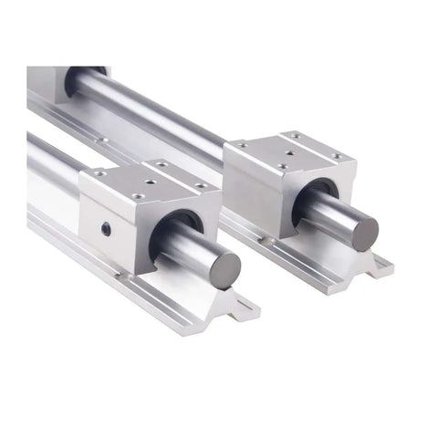 Premium High Precision Linear Guide Rail Kit with 2pcs SBR16 Rails And 4 Smooth Bearings For Super Fast Sliding Motion Plus Easy Setup And No Maintenance Needed Like A Pro DIY Maker, aluminum rails with bearing blocks