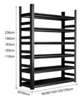 Heavy Duty Six Tier Metal Storage Rack Adjustable Industrial Shelving Unit For Garage Workshop Warehouse Kitchen Basement with dimensions.