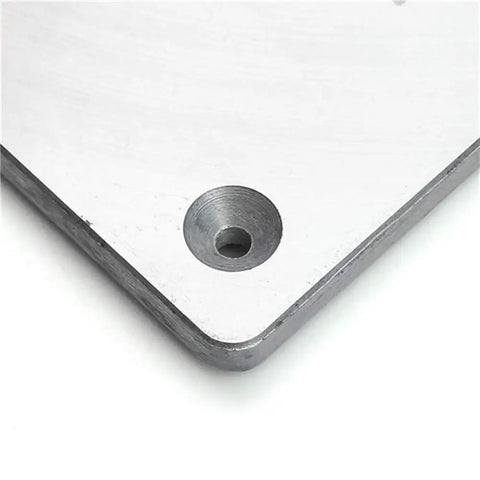Close-up of Precision Aluminum Router Table Insert Plate 235Mm X 300Mm X 8Mm Heavy Duty Base with distinct mounting hole.
